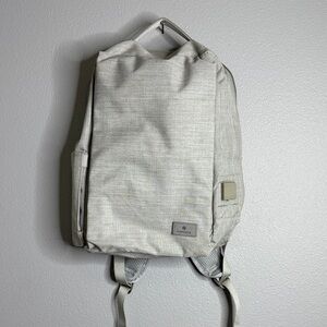 Nordace light gray white USB C charging travel smart backpack